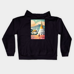 Vintage Retro Chiang Mai Serenity Kids Hoodie